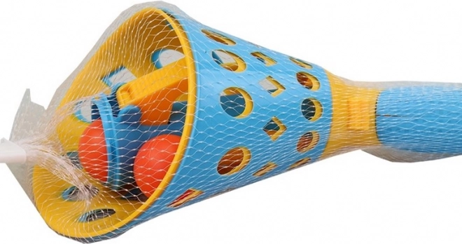 Cestino con pallina a scatto per bambini