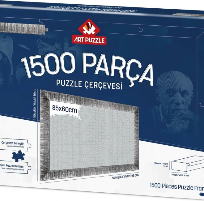 Cornice per puzzle 85x60 cm argentata