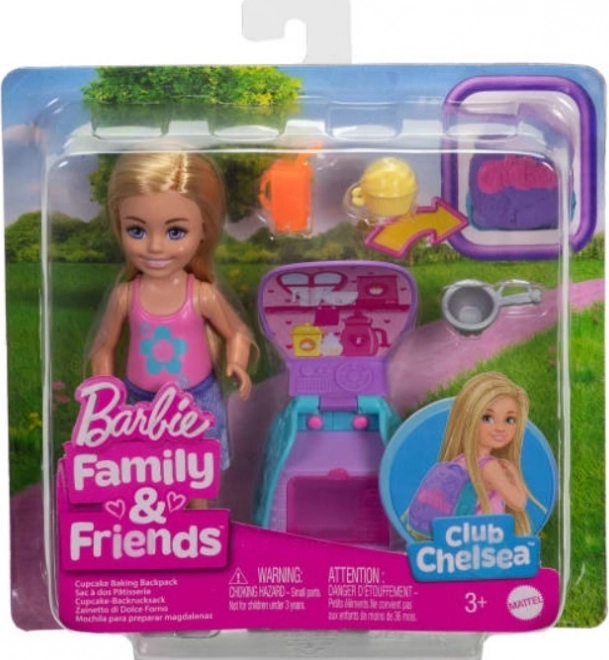 Bambola Barbie Chelsea con zaino e gattino