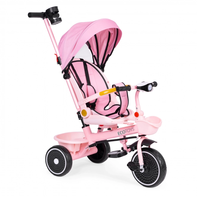 Triciclo passeggino 2-in-1 rosa ECOTOYS