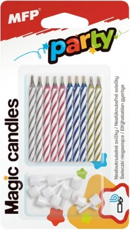 candeline magiche per torte 6 cm, 10 pz