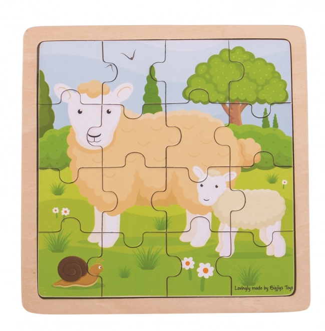 Puzzle Ovis con Agnello di Bigjigs Toys