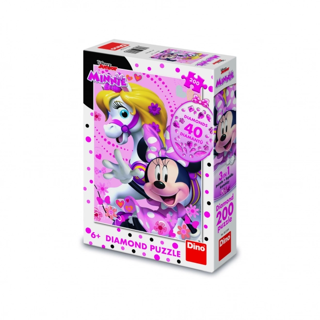 Puzzle con gemme Minnie 200 pezzi