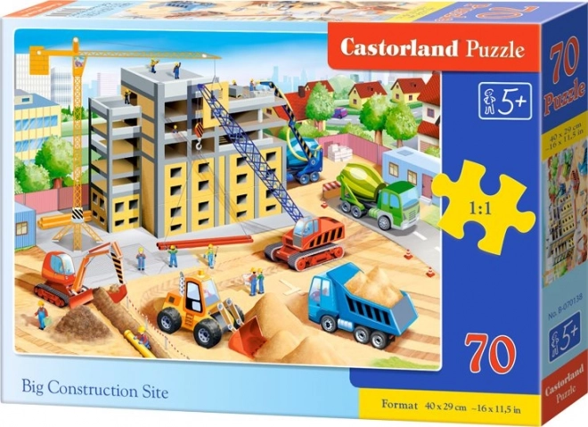 Puzzle Cantiere di Costruzione Grande 70 Pezzi