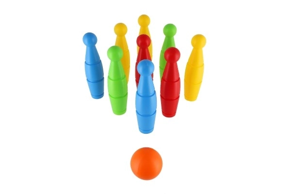 Set 9 birilli colorati in plastica 23cm