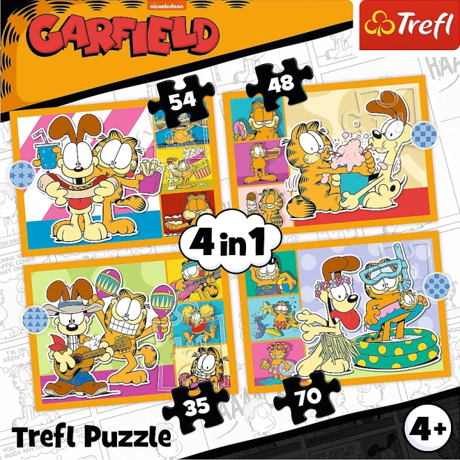Puzzle TREFL Garfield ama le lasagne 4in1