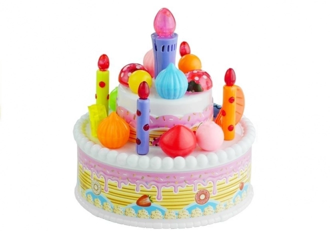 Servizio compleanno bambini torta biscotti candele