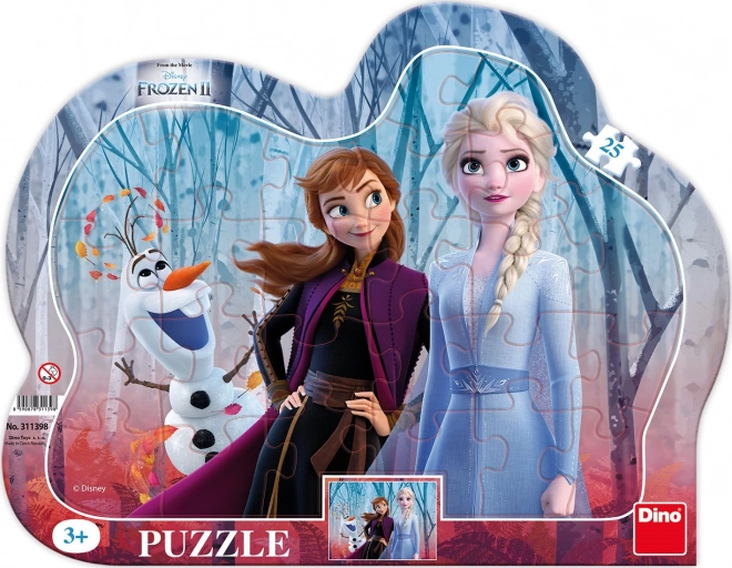 Puzzle sagomato Frozen 2 DINO, 25 pezzi