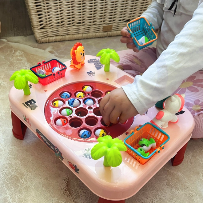 Woopie gioco di abilità pescare i pesci tavolo interattivo rosa
