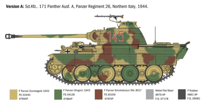 Modello in plastica Panther Ausf. A 1/35