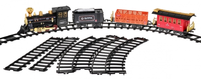 Grande Treno con Funzione Fumo per Bambini 5+ Pista da Assemblare + Treno con Vagoni