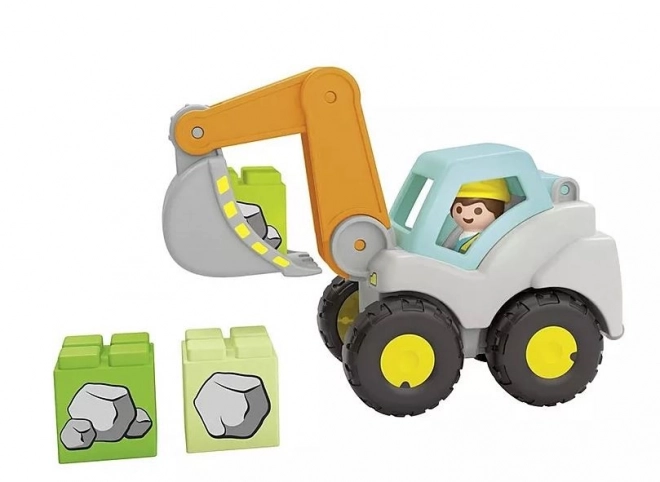 Set da Costruzione Junior con Mini Figura Escavatore