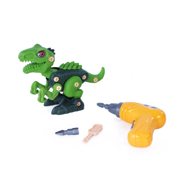 Dinosauro assemblabile Velociraptor con avvitatore a batteria