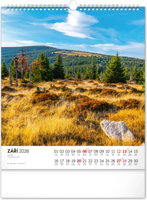 Calendario da parete Krkonoše 2026