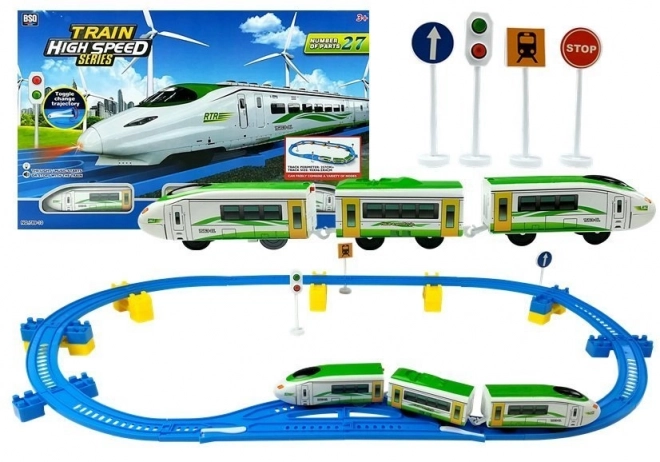 Set Treno Giocattolo 27 Pezzi a Batteria