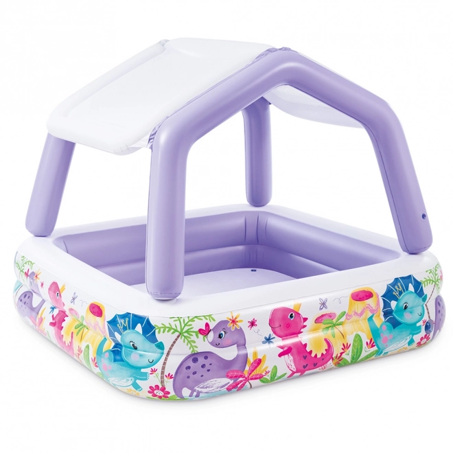 Piscina gonfiabile con baldacchino per bambini INTEX dino