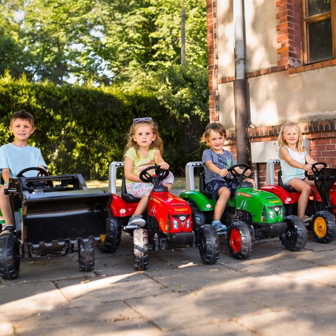 Trattore a Pedali Red Supercharger con Rimorchio per Bambini da 3 Anni