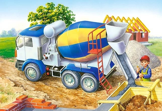 Puzzle Betoniera in cantiere 60 pezzi