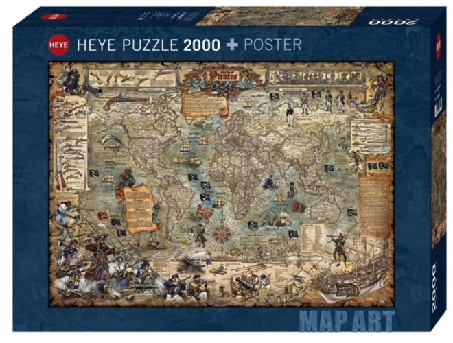 Puzzle Mappa dell'Arte: Pirati 2000 pezzi