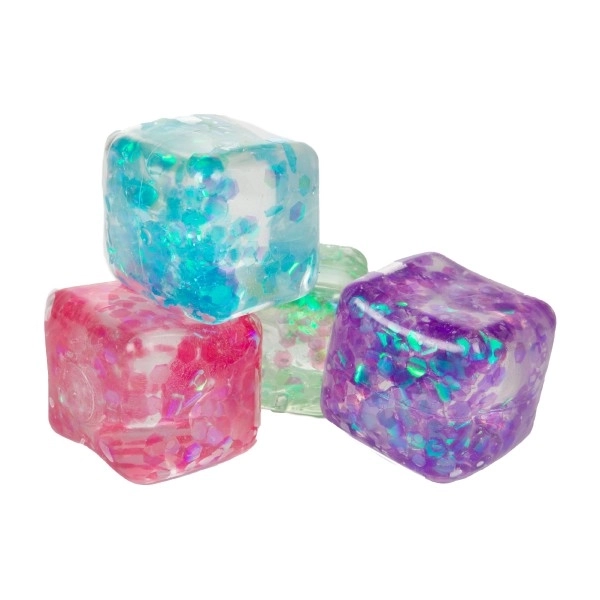 Cubo antistress modellabile in gel 6x6cm in 4 colori