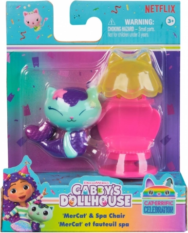 la casa magica di gabby – mini figura gattina scatolina con scrigno del tesoro