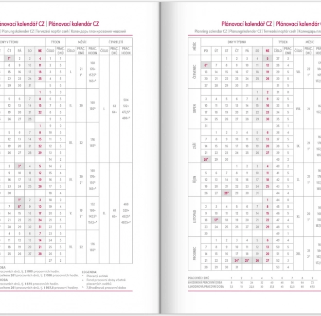 Agenda settimanale Balakon 2026 bordeaux 15x21 cm