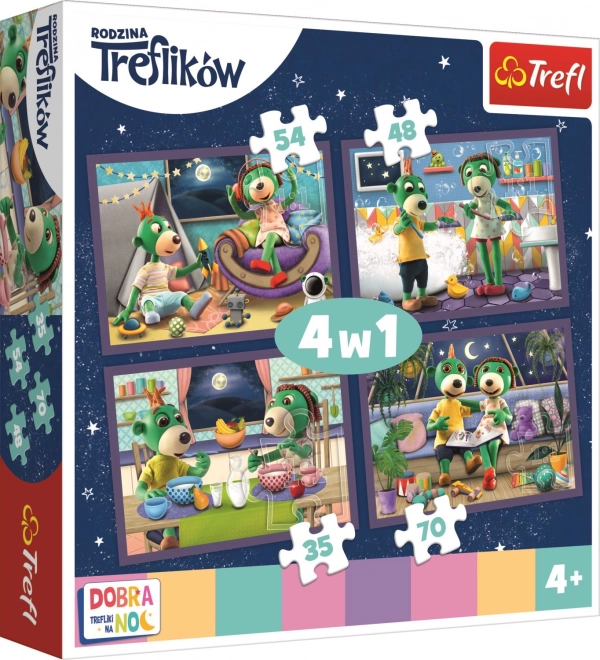 Puzzle 4 in 1 Trefl Trefliki Buonanotte Rituali Serali