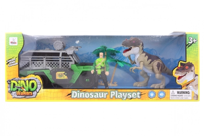 Set con dinosauro giocattolo luminoso