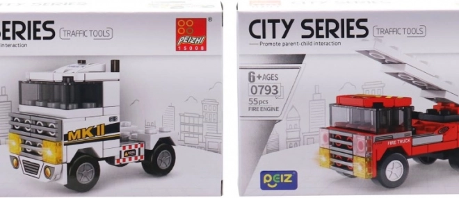 Blocchi mezzi di trasporto per bambini, 16 pz