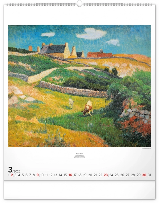 Calendario da parete Impressionismo 2025