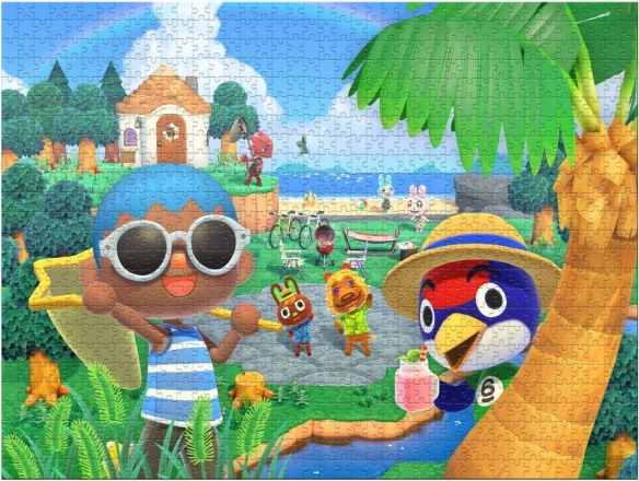 Motivo colorato di Animal Crossing