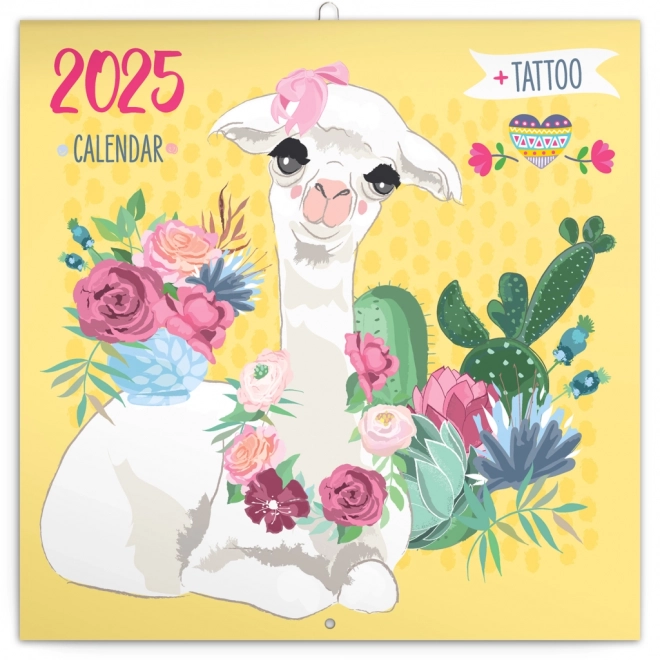 Calendario con Lama Felice 2025