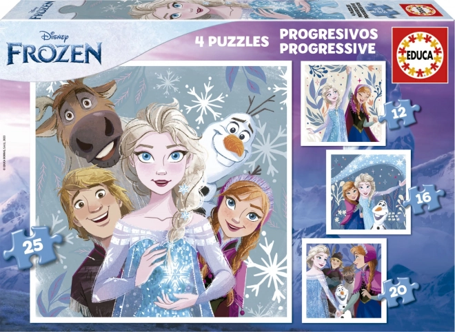 Puzzle Disney Frozen 4 in 1