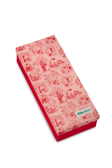 Scatola regalo decorativa con motivo boschivo
