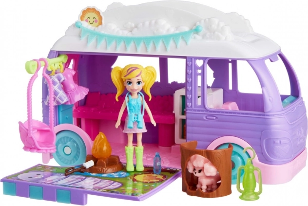 Polly Pocket Van per Glamping con Bambola