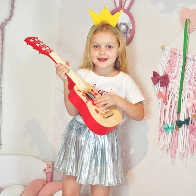 Chitarra in legno con plettro per bambini