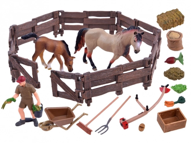 Set di figurine animali Cavalli fattoria – A