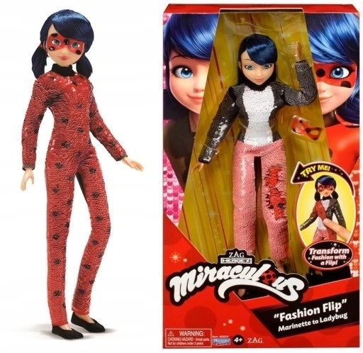 Bambola Miraculous Ladybug Fashion Flip