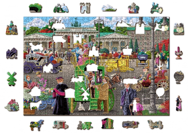 Puzzle in legno con figurine - Piazza di Parigi a Berlino