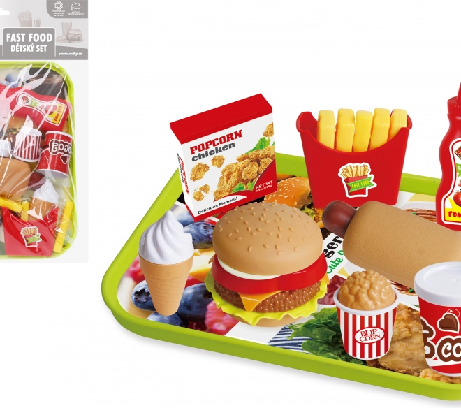 Set da gioco Fast Food con vassoio per bambini