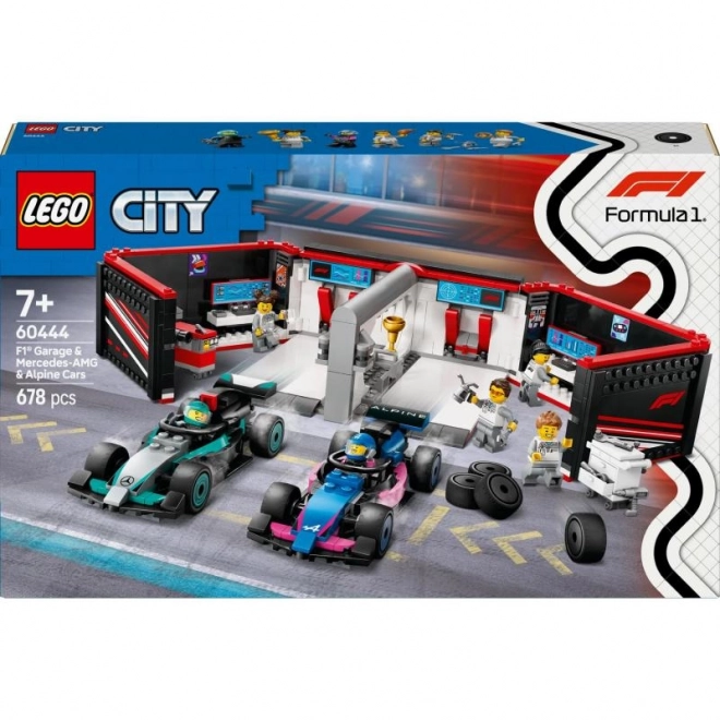 Garage e bolidi Mercedes-AMG e Alpine LEGO City