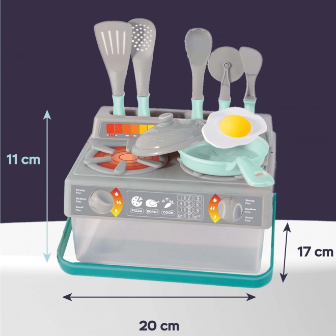 Set cucina con fornello e pentole Collezione Sky