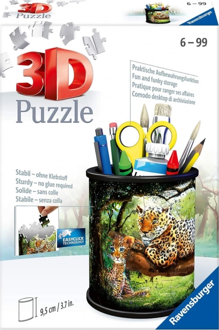 Portamatite 3D Puzzle Leopardi Ravensburger