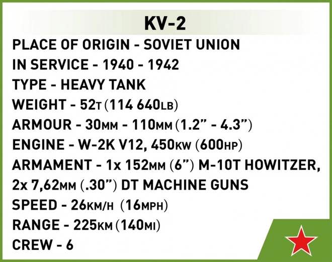 Klocki storici collezione WWII KV-2