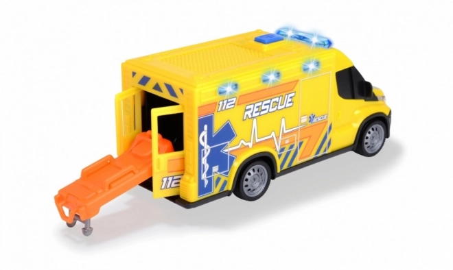 Ambulanza giocattolo Iveco Dickie Toys con luci e suoni