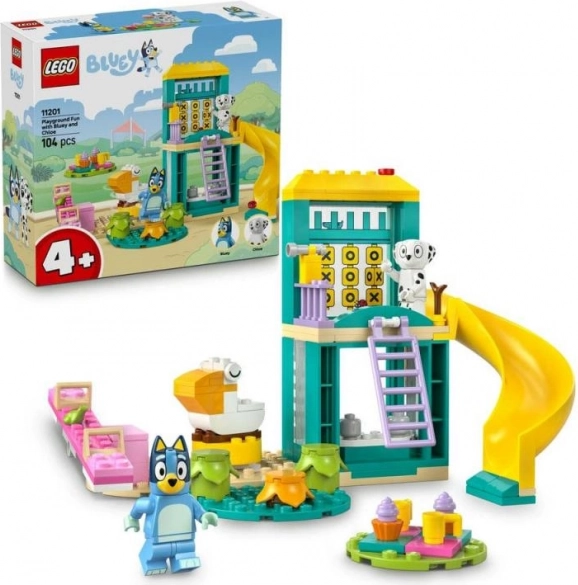 bluey: bluey e Flíček al parco giochi set di costruzione per bambini 4+