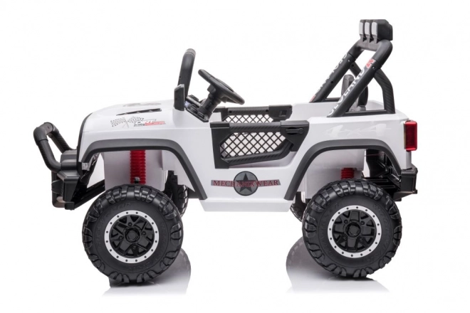 Auto elettrica per bambini Jeep Geoland bianco 4x4 24V