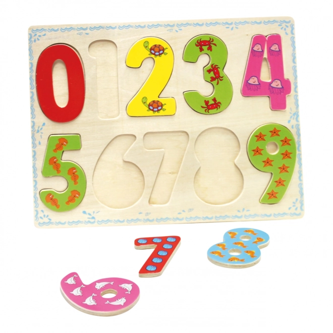 Puzzle numerico in legno per bambini