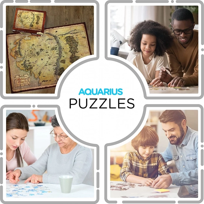 Puzzle AQUARIUS Hobbit: Mappa di Terra di Mezzo 1000 pezzi