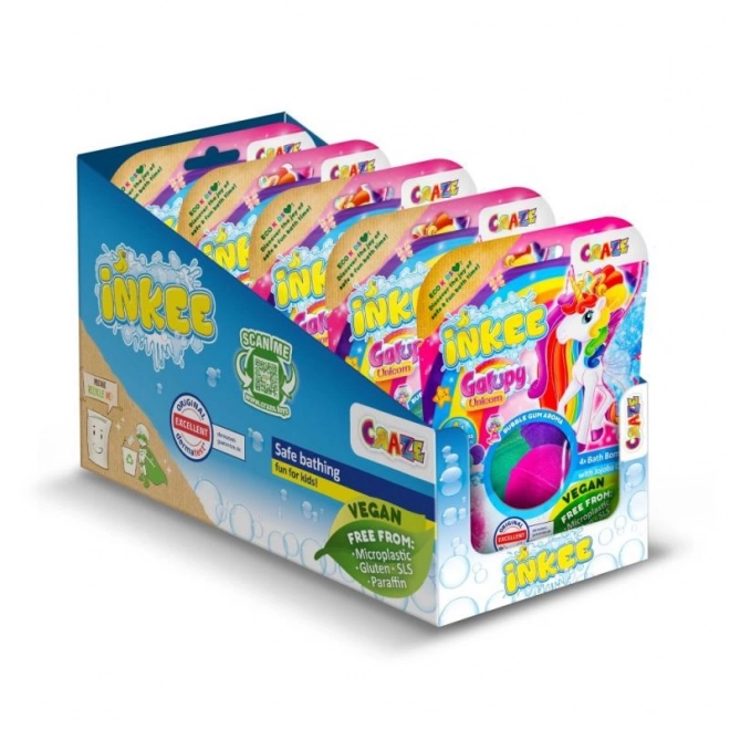 Bombe da bagno INKEE - Colori unicorno Galupy